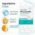 Mikrotűs szemfoltok, Anti-ránc hatású hialuronsavval és peptidekkel, 1 pár (2 db) - fő összetevők infografika: hialuronsav a hidratáláshoz, E-vitamin a mindennapi ápoláshoz, valamint méhviasz és ásványi olaj a termék csomagolásával