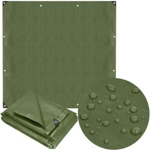 Водоустойчив брезент Springos 3x3m 120g/m², UV защитен - зелен