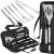 Springos stainless grill set, 5 pieces, grill set in bag 82227259