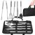 Springos stainless grill set, 5 pieces, grill set in bag 82227259