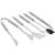 Springos stainless grill set, 5 pieces, grill set in bag 82227259