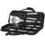 Springos 5-piece stainless steel barbecue set in a carrying case