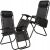 Két Springos fekete zéró gravitációs kerti szék