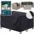 Springos Furniture Cover, black, 242x162x100 cm, waterproof, protecting garden furniture set
