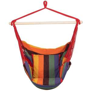 Brazil függőszék, többszínű, 130x100 cm, többszínű párnával