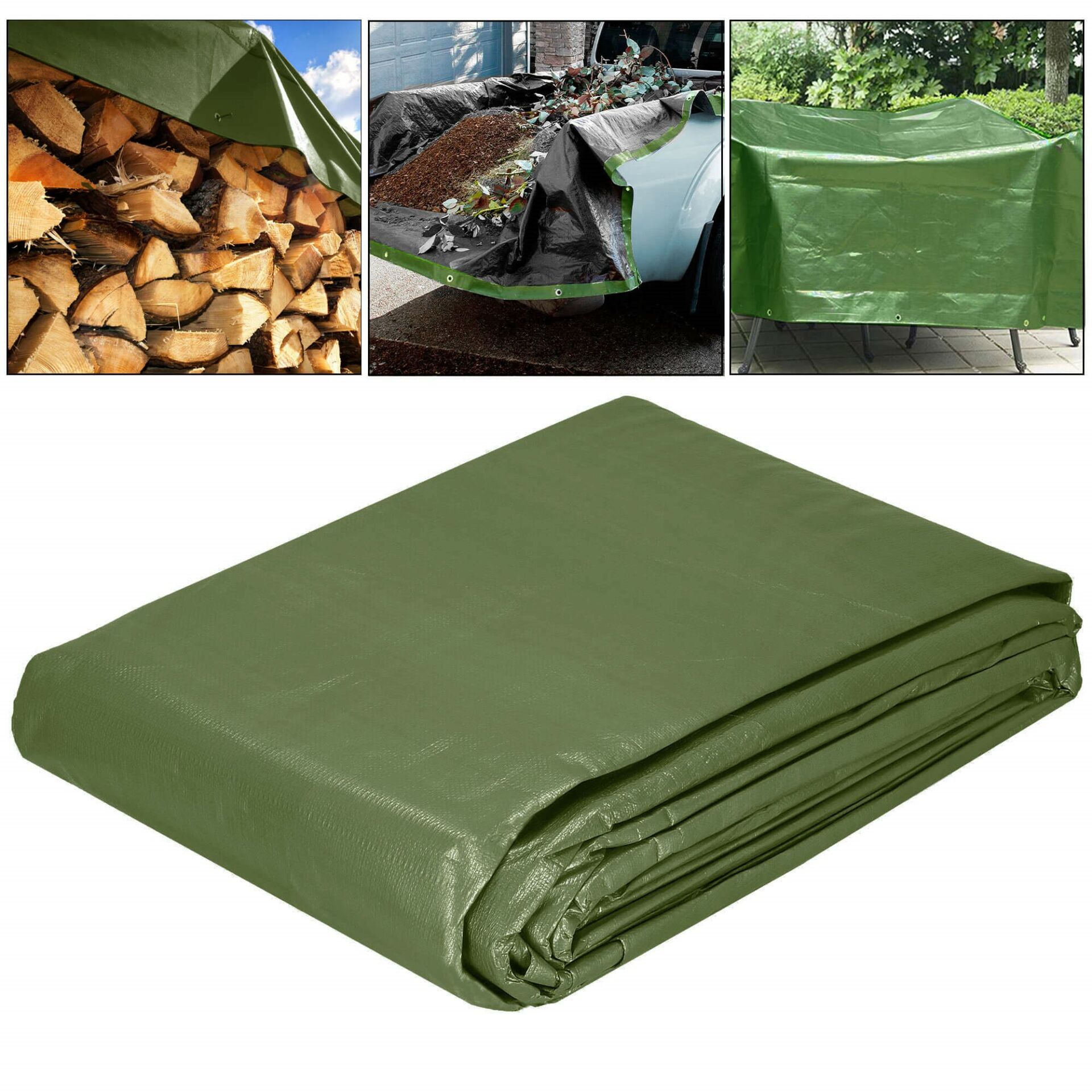 E-shop Laminovaná nepremokavá polyetylénová plachta, 120g/m2, 4x5m, zelená