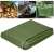 Green waterproof tarp, 4x5 meters, UV protection, 120g/m², covering firewood, car, and other items