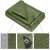 Green waterproof tarp, 4x5 meters, UV protection, 120g/m², with details