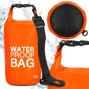 Springos 10L narancssárga vízálló táska, elülső és hátsó nézet - Vízálló táska