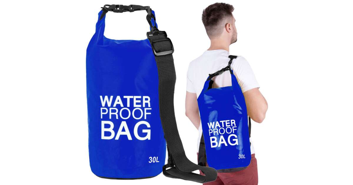 Waterproof bag, blue, 30l waterproof bag