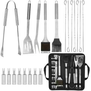 Springos stainless grill set, 20 pieces, grill set in bag 45122046 - Grilling & Outdoor Cooking