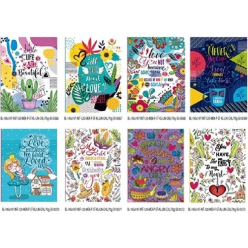 A5 díszes notesz 120K rácsos/vonalas/sima FRESH 169461170 - Notesz és jegyzetfüzet