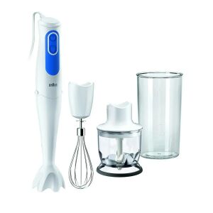 Braun MQ 3025 WH hand blender with whisk, chopper, and beaker attachments - Braun Hand Blender