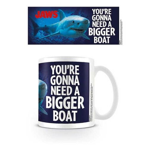 Jaws 'You're Gonna Need a Bigger Boat' porcelán bögre cápa grafikával, film merchandising, 315 ml űrtartalom - Bögre