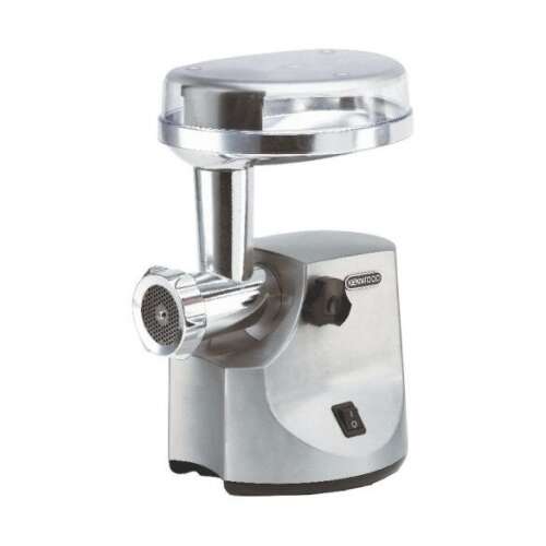 Mașină de tocat carne electrică Kenwood MG510, argintie, cu capac transparent