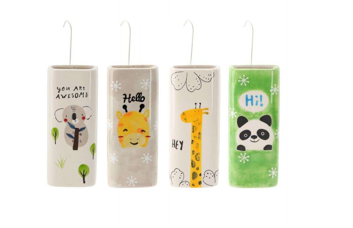 Roztomilý keramický zvlhčovač vzduchu so zvieracím vzorom 4-dielna súprava