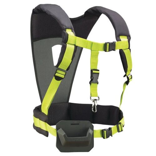 Ryobi Vertebrae+ ergonomikus heveder kerti szerszámokhoz fehér háttéren, kiemelve a kialakítását és tartó tulajdonságait - Fűkasza és szegélynyíró kiegészítő