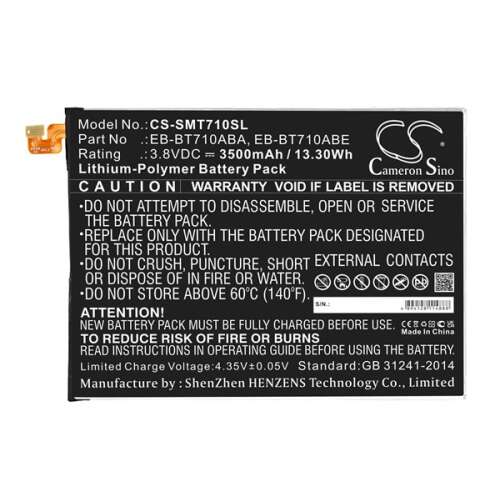 Cameron Sino Li-Ion akkumulátor Samsung Galaxy Tab S2 8.0 LTE (SM-T715) és Samsung Galaxy Tab S2 8.0 WIFI (2016) SM-T713 készülékekhez, 3.7V / 3500 mAh, EB-BT710ABA kompatibilis