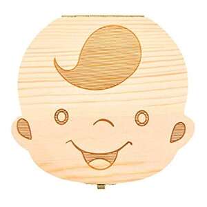 Cutie din lemn pentru dinți de lapte, cutie pentru păstrarea dinților de lapte, cutie pentru depozitarea dinților de lapte, cutie pentru zâna dinților, cutie pentru colectarea dinților de lapte - Baie și îngrijire pentru bebeluși