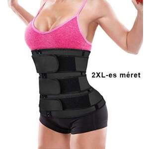Fekete alakformáló öv 3 állítható pánttal, 2XL méret - Alakformálás