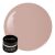 RevoFlex LUXORISE UV építő gél 50 ml, Cover Nude - Medium, közelről a tégely és a nude-medium szín mintája fehér háttéren, kiemelve a termék természetes árnyalatát és textúráját