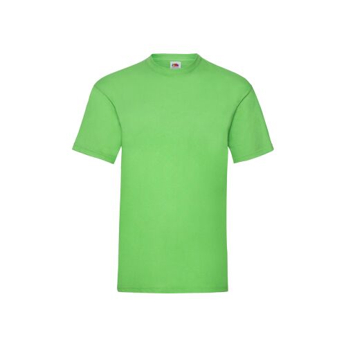 Fruit of the Loom ValueWeight férfi lime rövid ujjú pamut póló elölnézete - Férfi ruházat