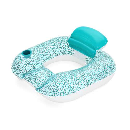 Bestway inflatable pool float with backrest and cup holder, 102 x 94 cm