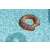 Brauner Donut-Schwimmring mit Streuseln in einem Schwimmbad
