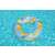 Bestway Scentsational lemon pool float in the pool, 119cm diameter, blue with lemon print