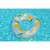 Bestway Scentsational lemon pool float in the pool, 119cm diameter, blue with lemon print
