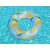 Bestway Scentsational lemon pool float in the pool, 119cm diameter, blue with lemon print