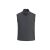 Legend Classics LE840 férfi 3 rétegű softshell mellény, elölnézet, sötétszürke, cipzárral és zsebekkel, szélálló, légáteresztő