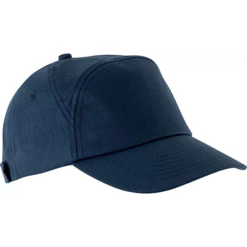 K-UP KP013 BAHIA 7 paneles sötétkék pamut twill baseball sapka, ferde nézet fehér háttéren, csomagolás nélkül - Férfi baseball sapka