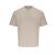 Just Ts JT009 OVERSIZE 100 póló homokszínű elölnézete, kiemelve a kényelmes laza szabást és a bordázott környakot, 100% fésült gyűrűs fonású pamutból készült.