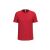 Elölnézet iDeal Basic IB310 IDEAL150 Férfi Piros Körkötött Póló 5XL méretben, pamut jersey kötésből