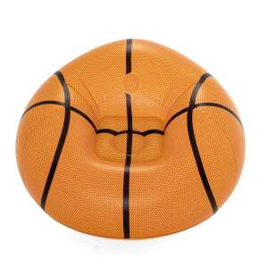 Bestway inflatable basketball chair for kids, orange and black, 114 cm x 112 cm x 66 cm - Beach Chair