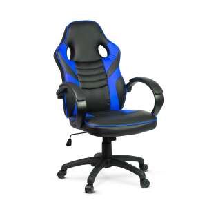 Gamer szék karfával #kék-fekete