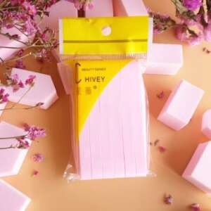 12 bucăți de bureți de machiaj de unică folosință Hi-vey Beauty Series, roz - Bureți de machiaj