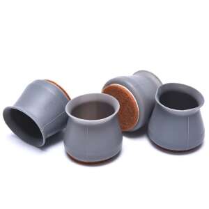 4 darabos szilikon bútorláb védő szett filc betétekkel - Padlóvédő bútorláb alátét