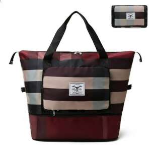 Burgundi vörös multifunkciós vízálló utazótáska bővíthető kapacitással - Vízálló táska