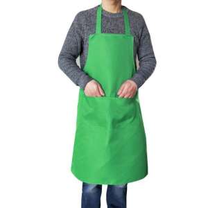 Dark green kitchen apron with a pocket, perfect for cooking and baking - Apron