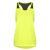 Just Cool JC027 Női Cool Sima Workout Trikó elölnézete neon sárga színben, hálós sporthátú részlettel.