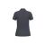 iDeal Basic IB296 női piké galléros póló sötétszürke színben, hátulról, mutatva az egyszerű anyagot és a rövid ujjat.
