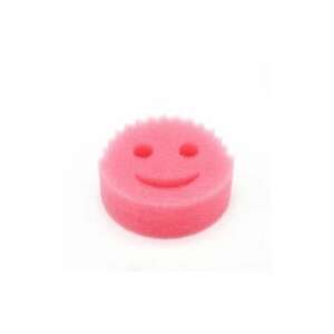 Rózsaszín mosogatószivacs mosolygós arccal, tökéletes edények, edények, serpenyők és egyéb dolgok tisztításához - Mosogatószivacs