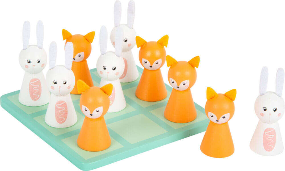 Tic-tac-toe játék - Erdei állatos amőba pasztell színben