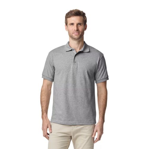 Gildan GI8800 DRYBLEND felnőtt jersey póló szürke színben, elölnézet férfi modellen, ideális munkaruhának és sportoláshoz - Férfi póló
