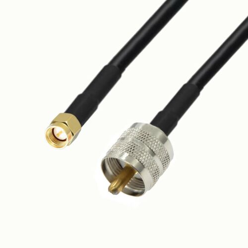 Antennakábel SMA dugó / UHF dugó H155 1m aranyozott SMA és ezüst UHF csatlakozóval - Műszaki cikk és elektronika