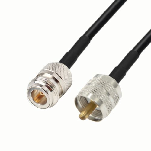 Antennakábel N aljzat / UHF dugó MRC240 Satec (LMR240) 1m, HF antennakábel N aljzat és UHF dugó csatlakozóval, 50 ohm impedancia, rádiókommunikációhoz - Antenna kábel