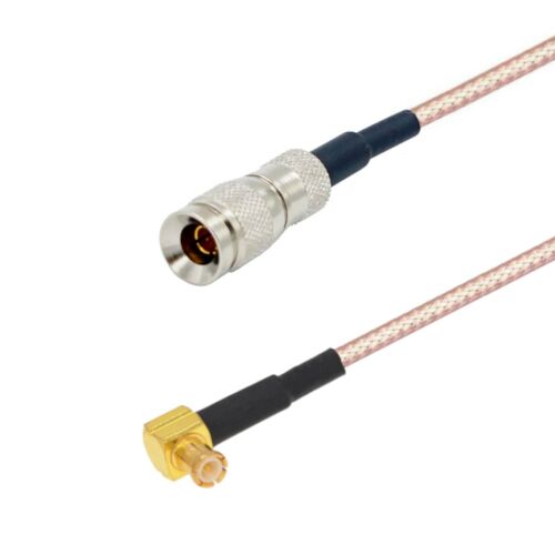 SDI kábel DIN 1.0-2.3 egyenes dugóval és MCX derékszögű dugóval, 75ohm, 3m, HD-SDI és 3G-SDI videó átvitelhez - Koax kábel