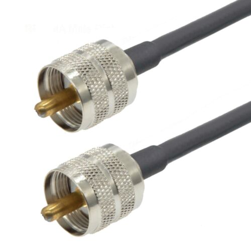 UHF dugó - UHF dugó RF5 10m antennakábel ezüst csatlakozókkal fehér háttéren - Antenna kábel